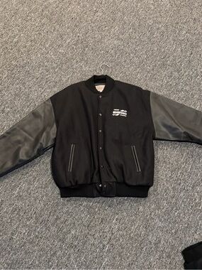 Vintage Team Suzuki Racing Varsity Jacket XL Wool Leather Made in USA